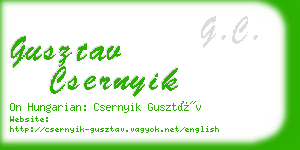 gusztav csernyik business card